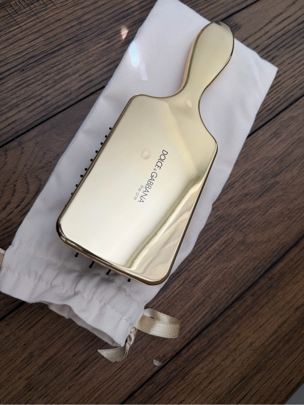 Dolce & Gabbana Gold Paddle Brush with Bristle Cushion